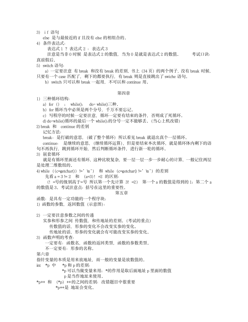 C语言二级考试重点 看完必过第3页