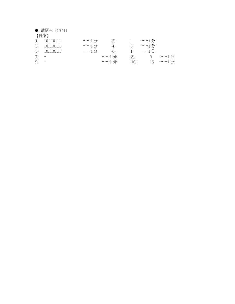 2010网络管理员试题第5页