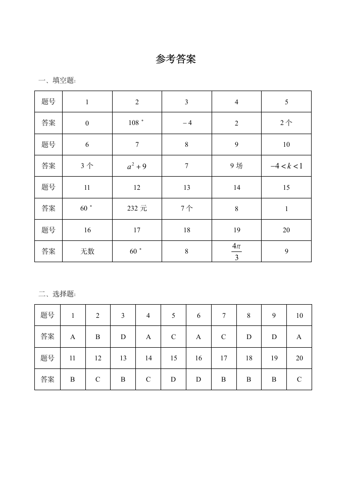 初中数学竞赛试题及答案(免费)20第8页