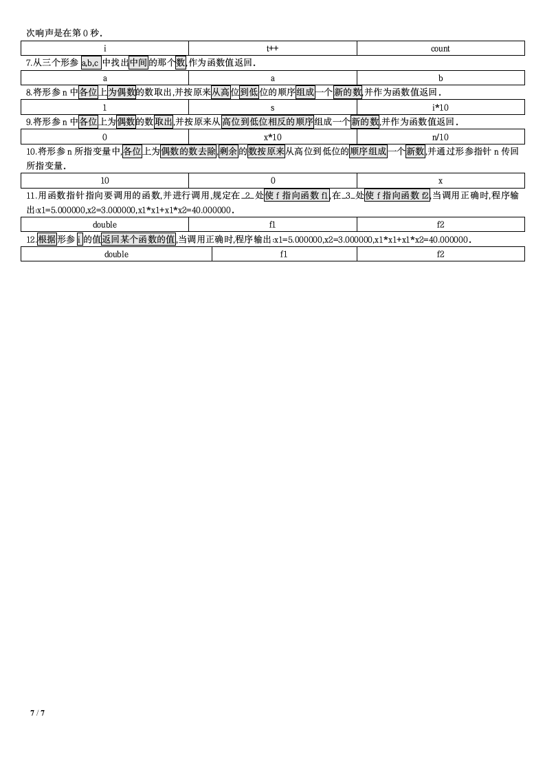 计算机二级C语言填空题归类第7页