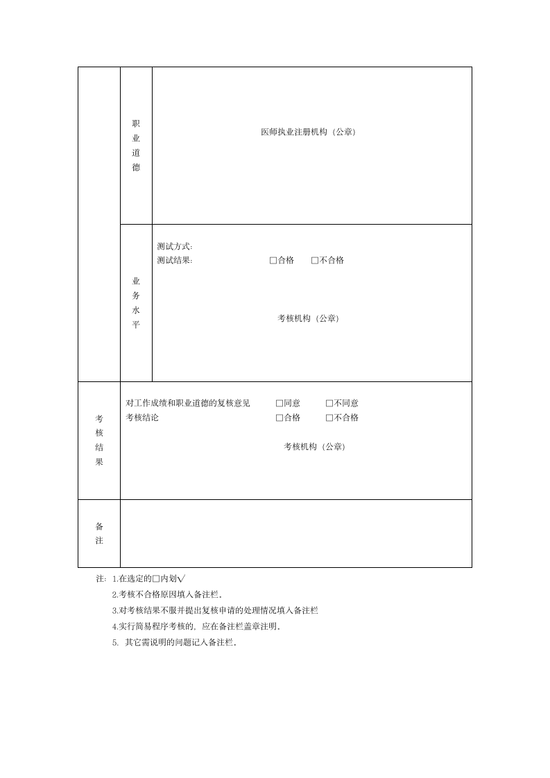 医师定期考核表第2页