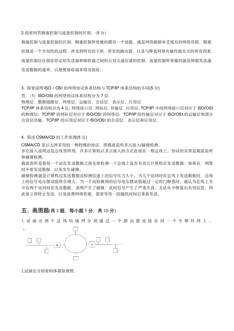 计算机通信网试题及答案第3页