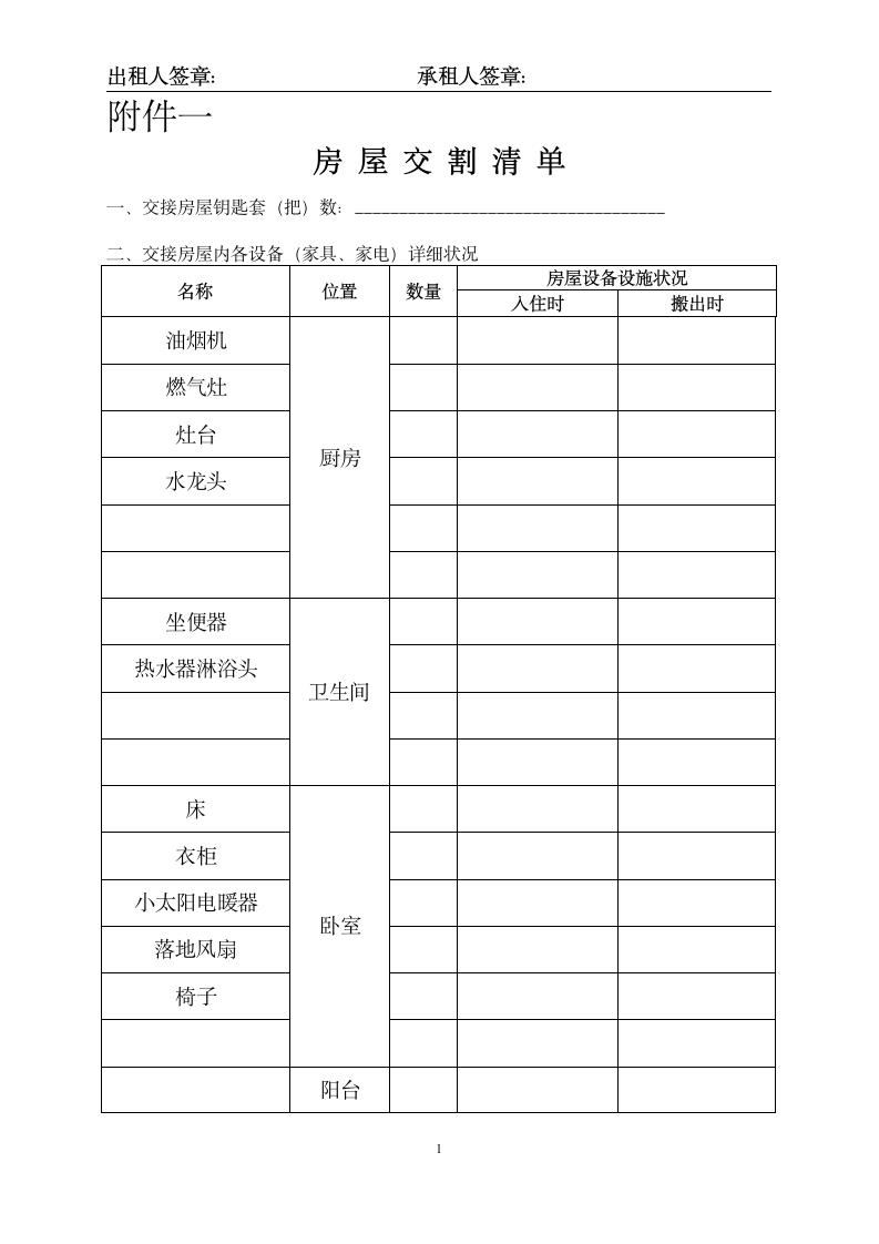 房屋租赁合同附交割清单.docx第5页