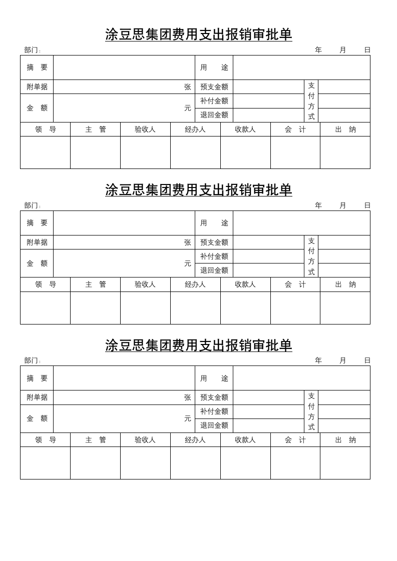 费用支出报销审批单.docx