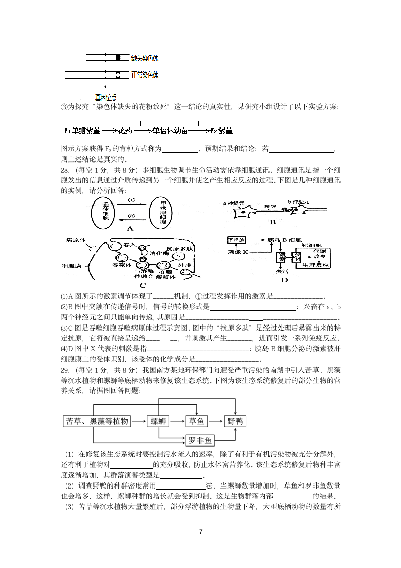 高二生物试题第7页