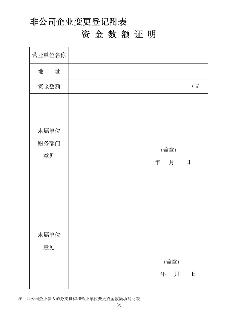 非公司企业法人变更登记申请书.wpt第2页