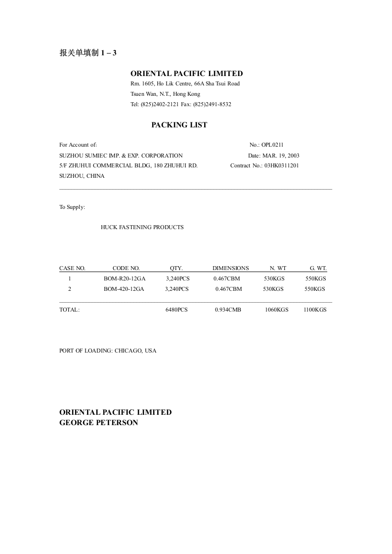 2011年报关员资格考试报关单填制试题第2页