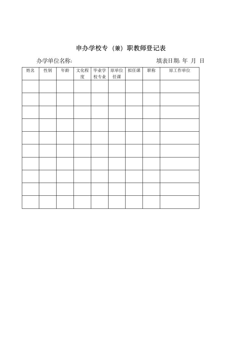 社会力量办学审批表.wpt第6页