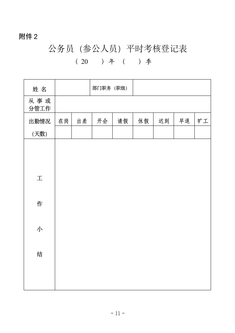 市直机关部门公务员平时考核方案.docx第11页