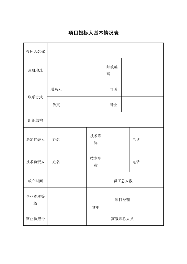 项目投标人基本情况表.docx第1页