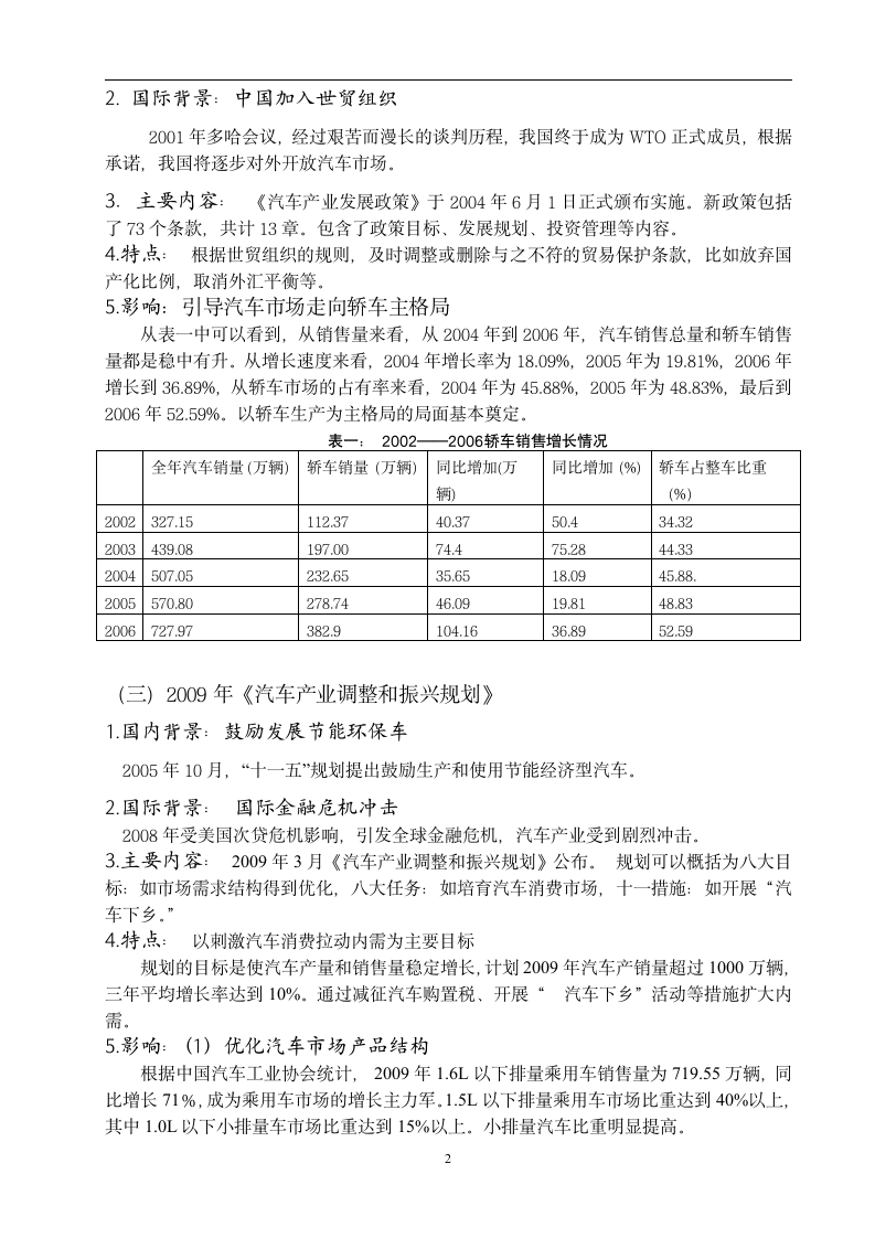 汽车技术与营销毕业论文 中国汽车产业发展政策解读.doc第6页