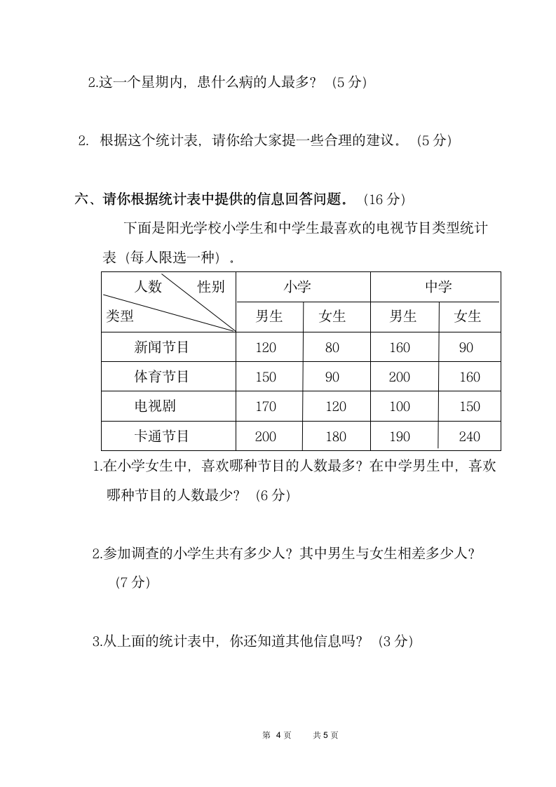 2021年人教版三年级（下）数学第三单元测试卷（含答案）.doc第4页