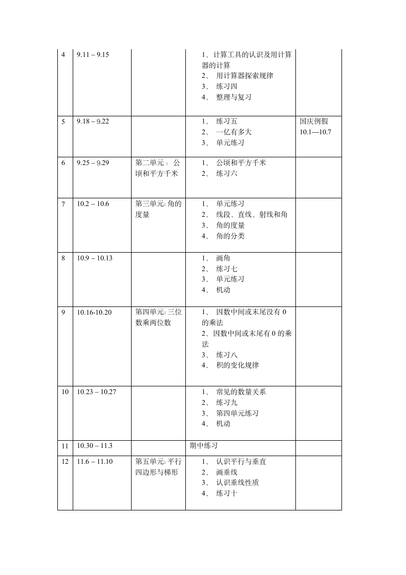 四年级数学上册教学工作计划.doc第3页