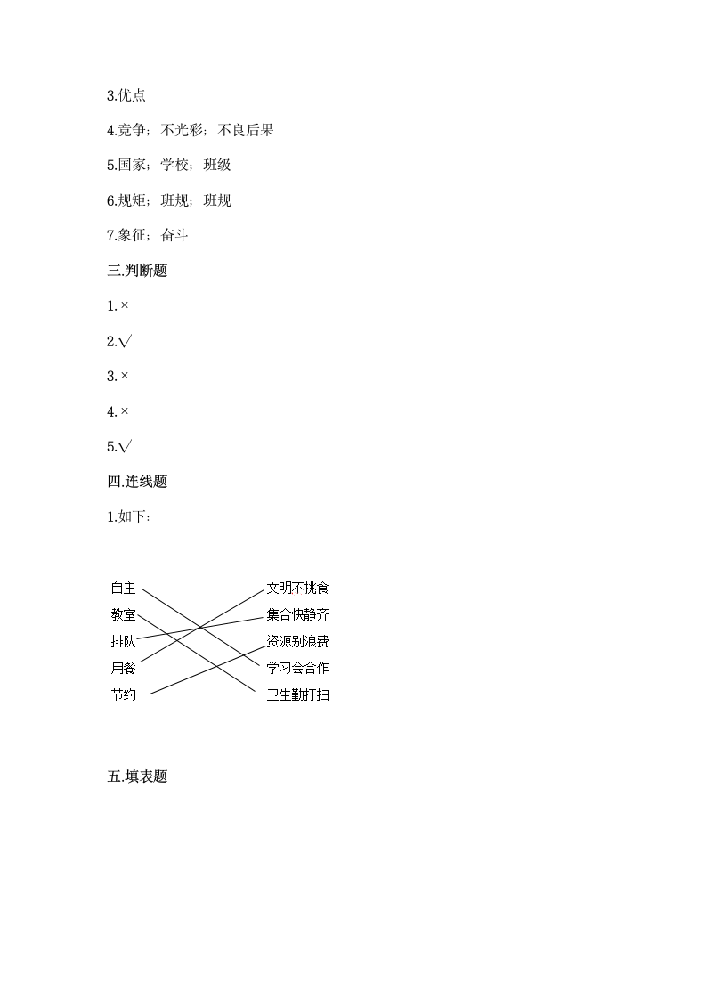 四年级上册道德与法治试题-期中达标测试题 （含答案）.doc第6页