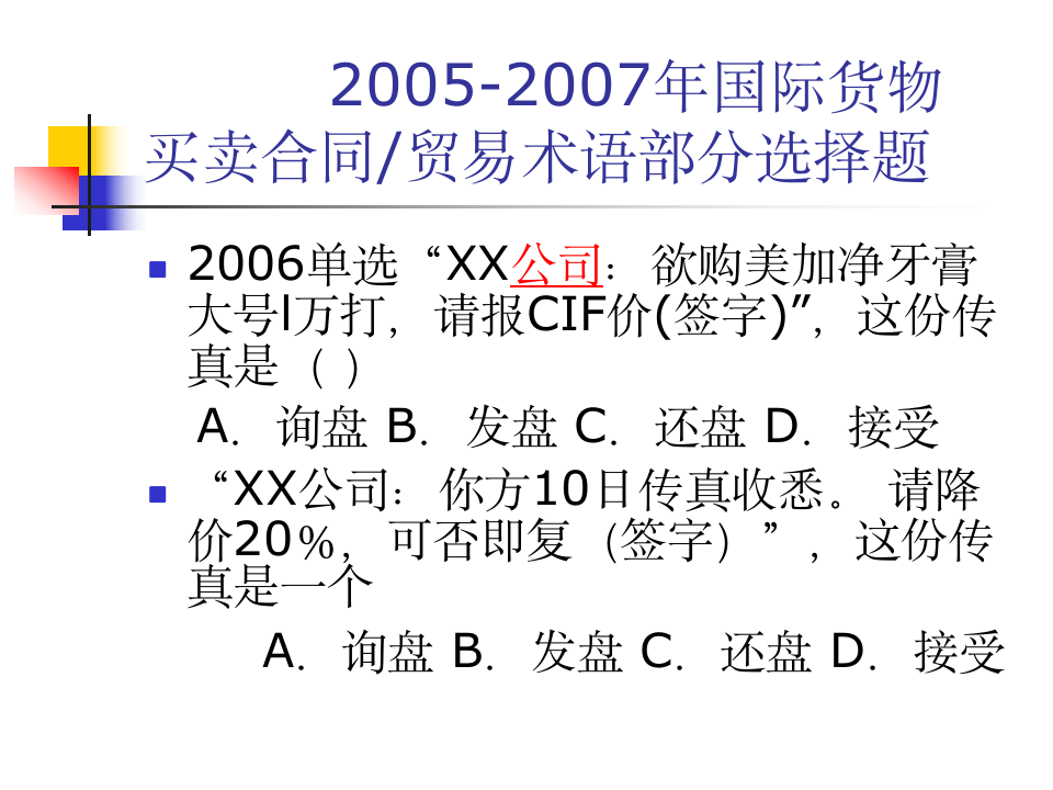 国际贸易实务试题第1页