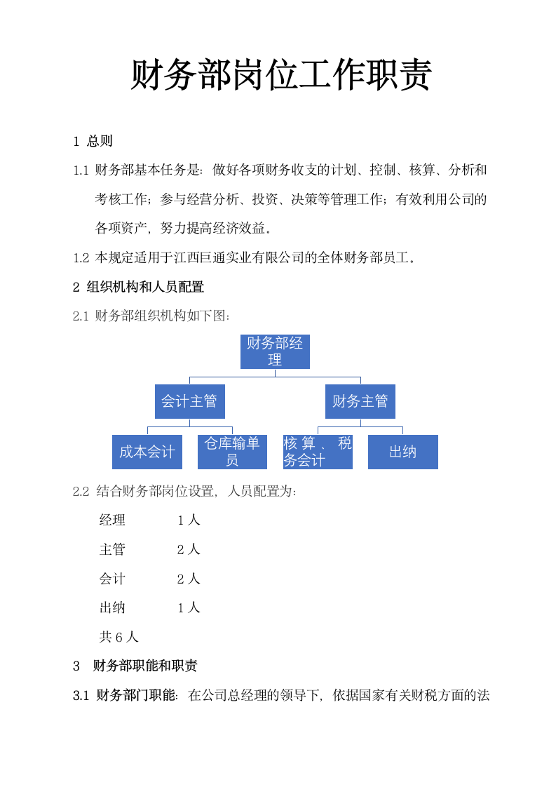 财务部岗位职责.docx第1页