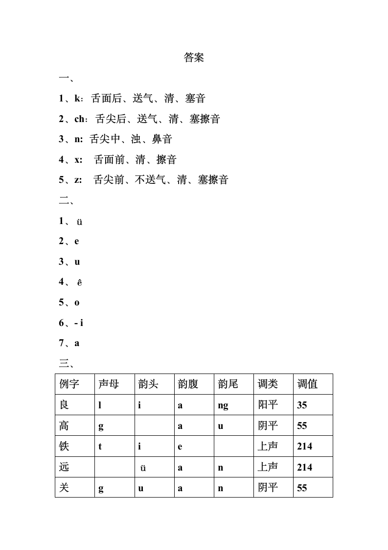 现代汉语答案第1页