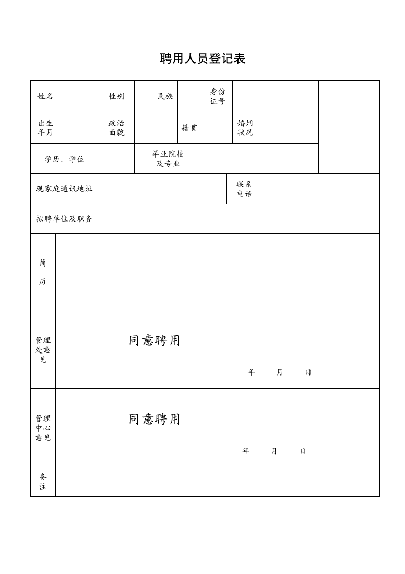 拟聘用人员审批表实习生转生申请.docx