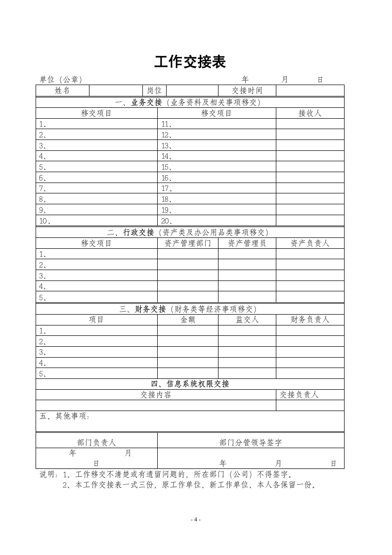 员工工作交接管理制度.docx第4页