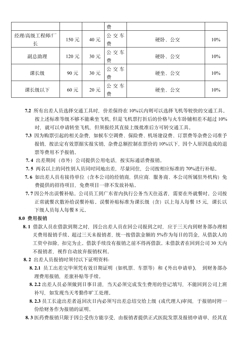 费用支出及出差报销管理制度（电子公司管理制度）.docx第4页