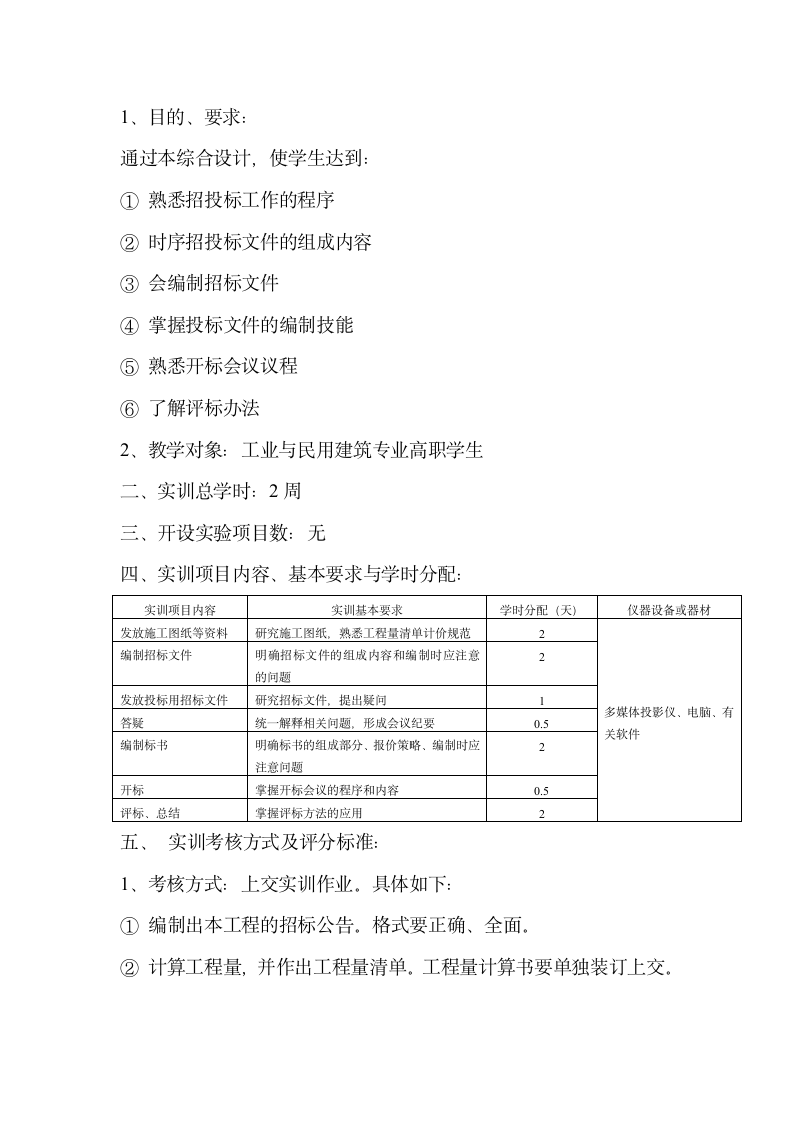 《工程招投标与合同管理》教纲.docx第5页