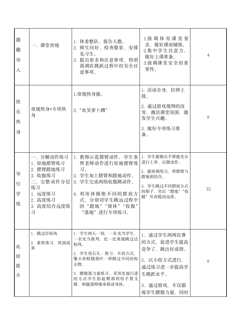 体育四年级下册立定跳远教案.doc第3页