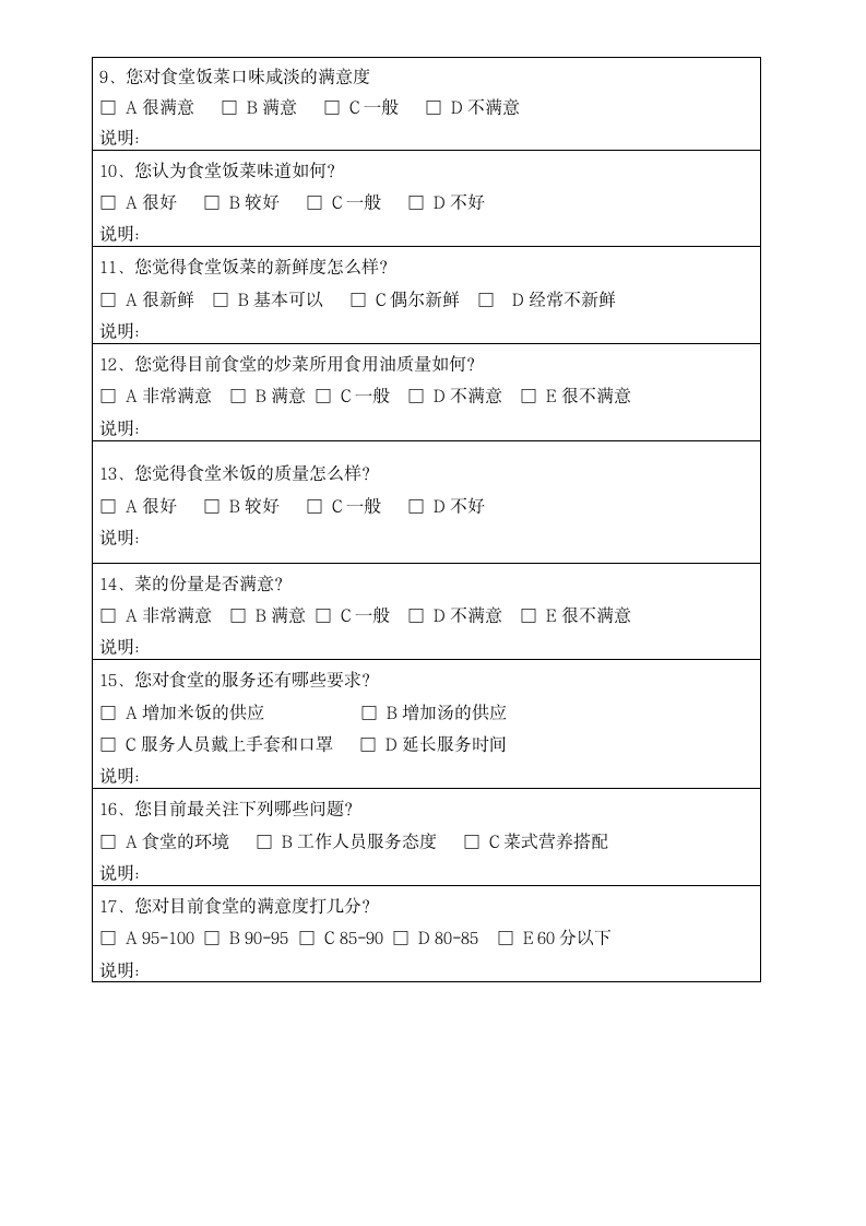 员工食堂满意度调查表.doc第2页