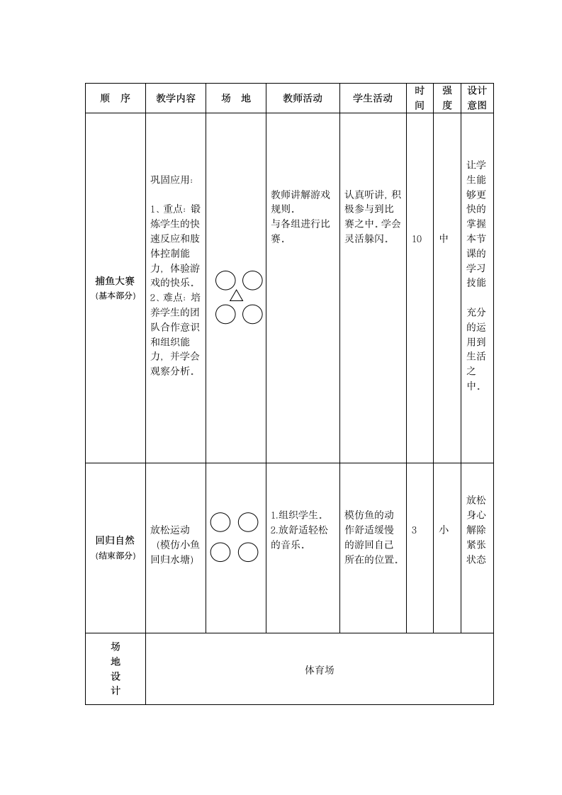 人教版小学体育与健康一年级上册《体育游戏：捕鱼》教学设计（表格式）.doc第2页