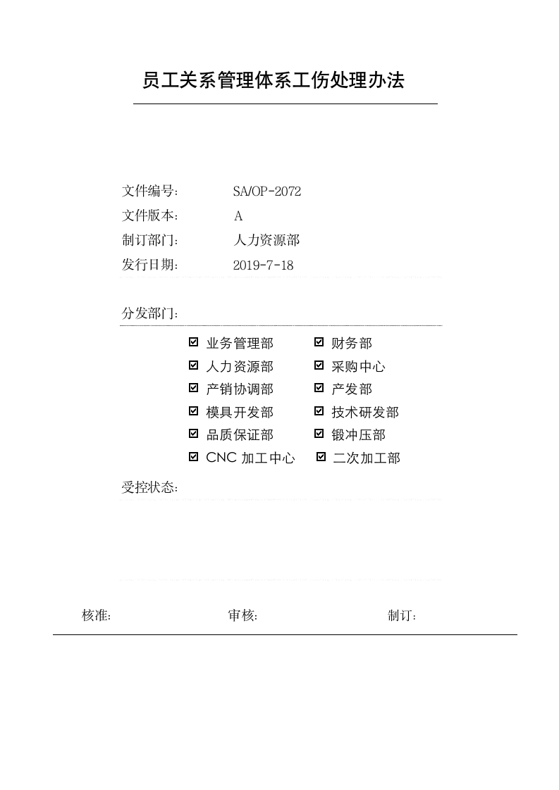 科技企业集团工伤处理流程制度.doc