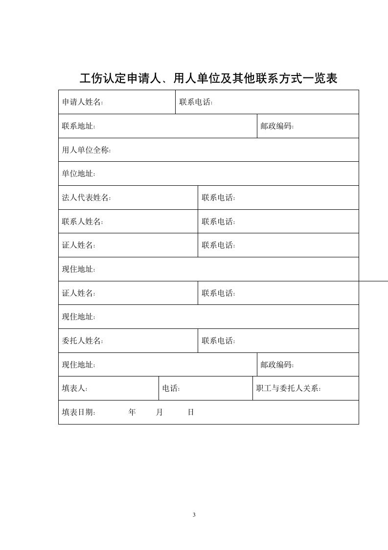 通城县职工工伤认定申请法定告知书.wpt第3页