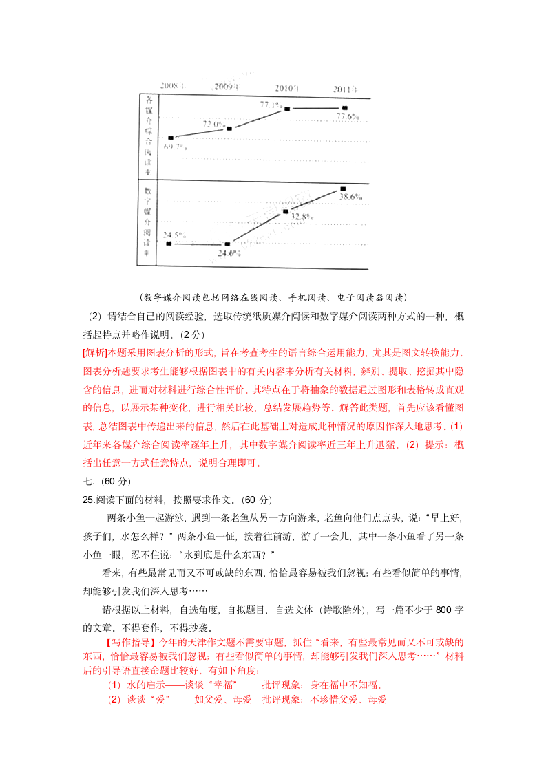 2012年高考天津卷语文试题及答案第10页