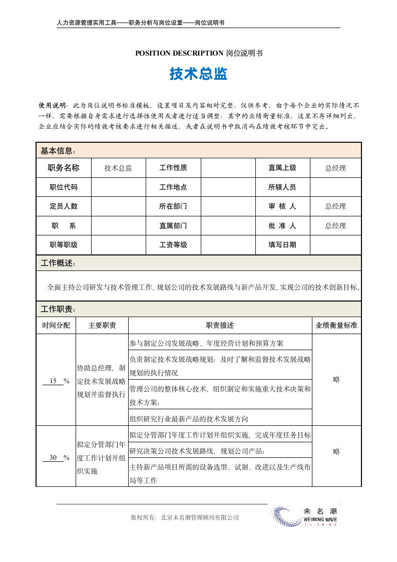 岗位说明书——技术总监.doc第2页