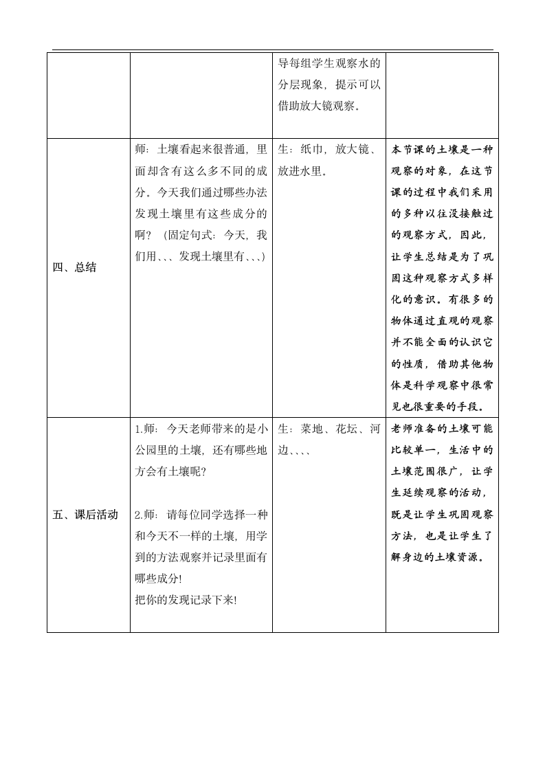 小学科学苏教版三年级上册《4 土壤的成分 网格式》教案.docx第5页