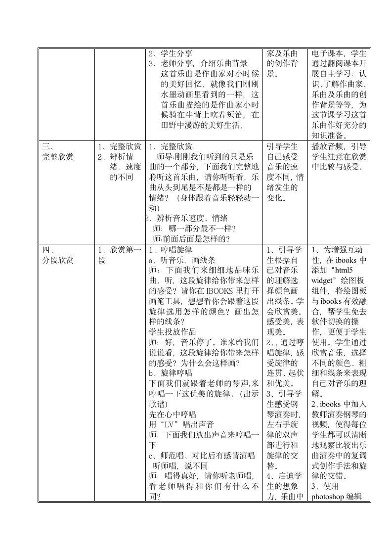 苏少版    三年级上册音乐教案 第六单元 牧童短笛（表格式）.doc第2页