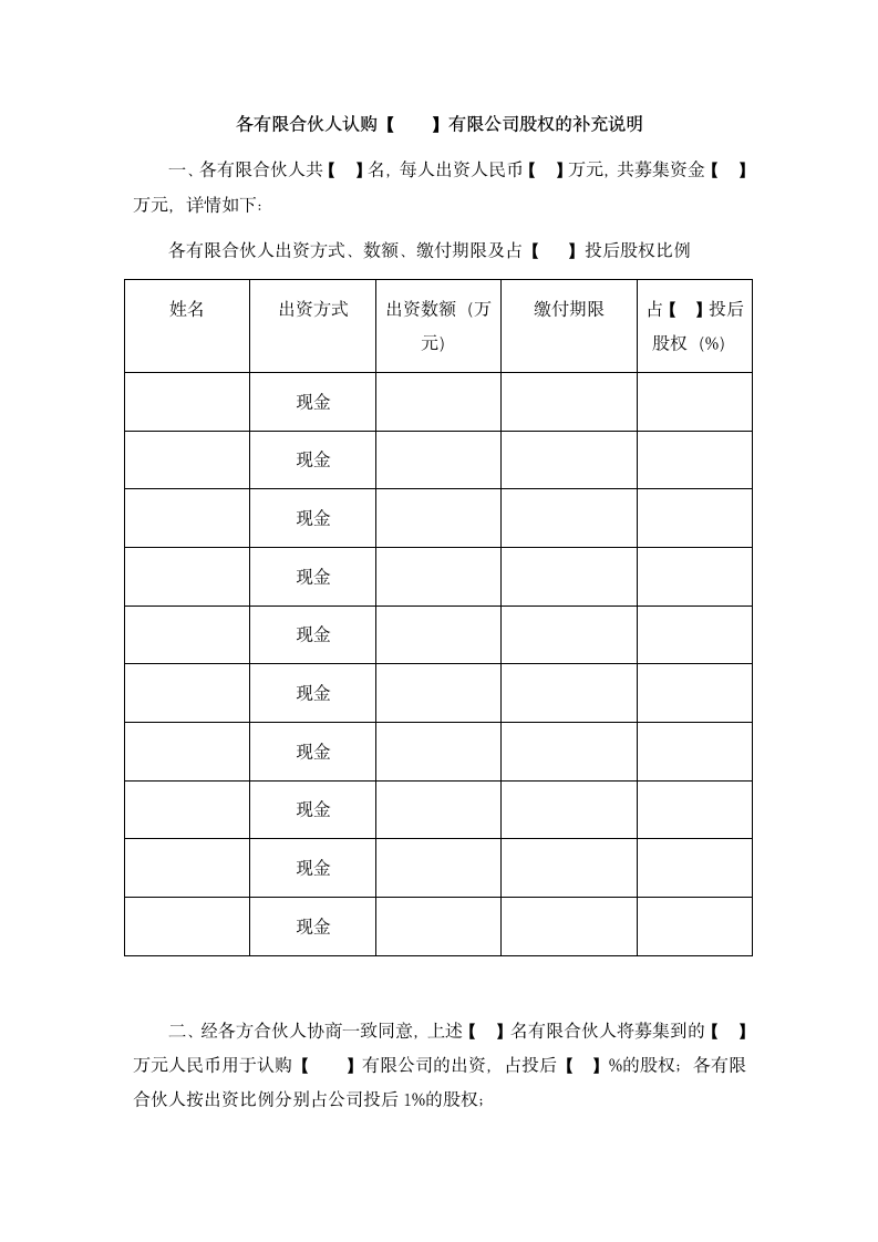 有限合伙企业合伙协议通用模板.doc第9页