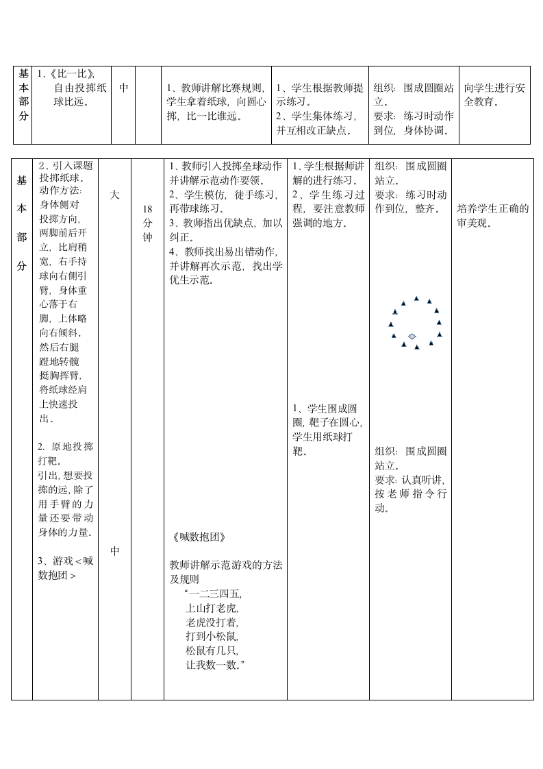 体育与健康 三年级全一册投掷纸球与游戏教学设计.doc第2页