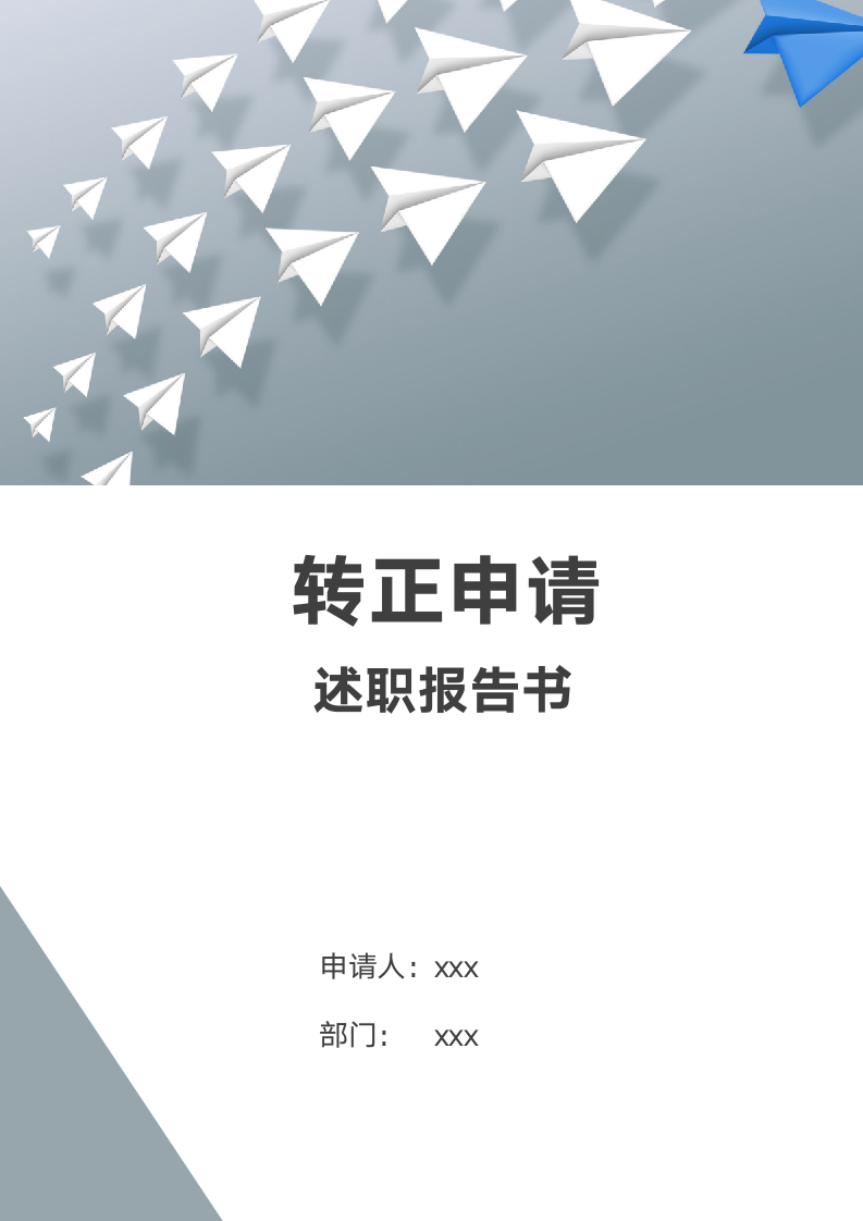 转正申请述职报告书.docx第1页