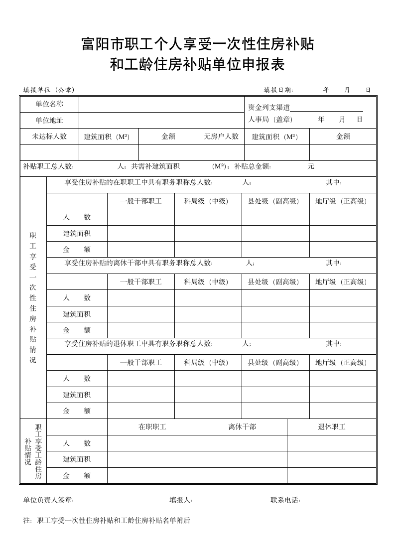 住房补贴申请表.wpt第3页