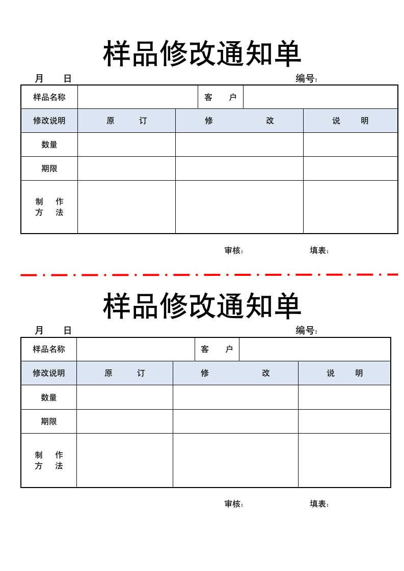 样品修改通知单.doc