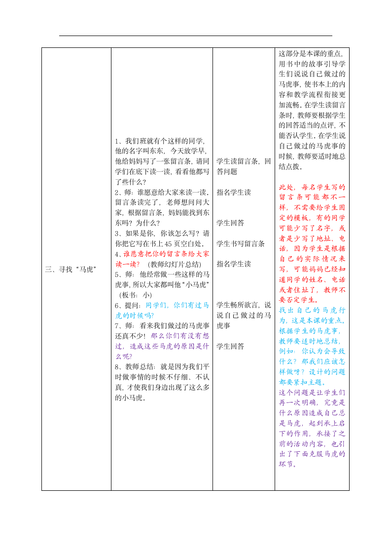 二年级下册心理健康教案-第八课 不做小马虎｜辽大版.doc第4页