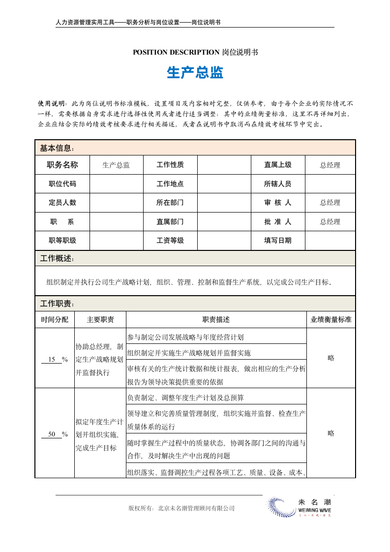 岗位说明书——生产总监.doc第2页