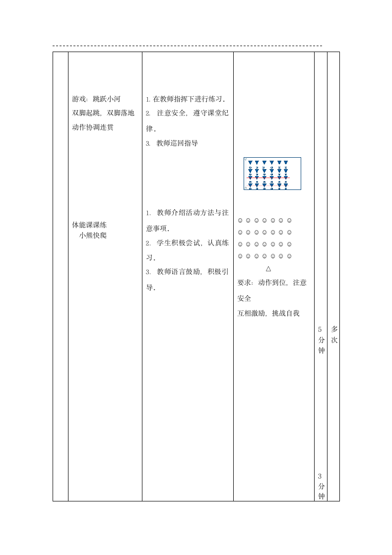 体育二年级上册   跳跃与游戏   教案（表格式）.doc第4页