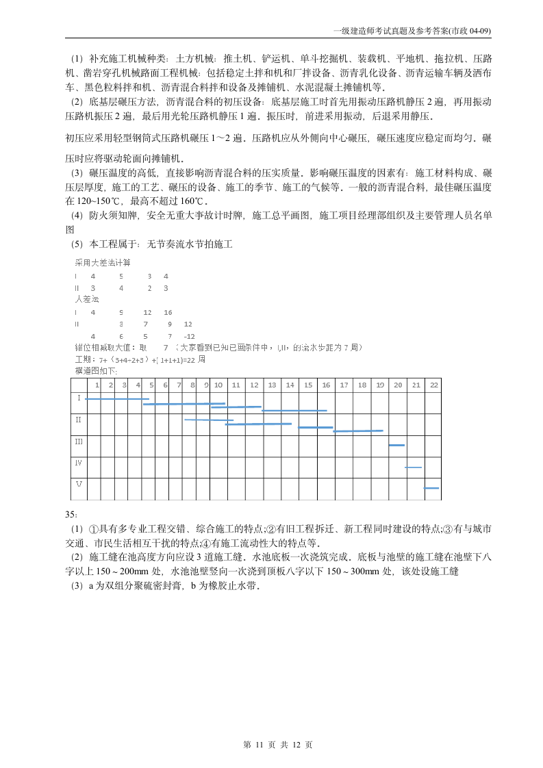 2013一建市政实务)考试真题及参考答案(完整版)第11页