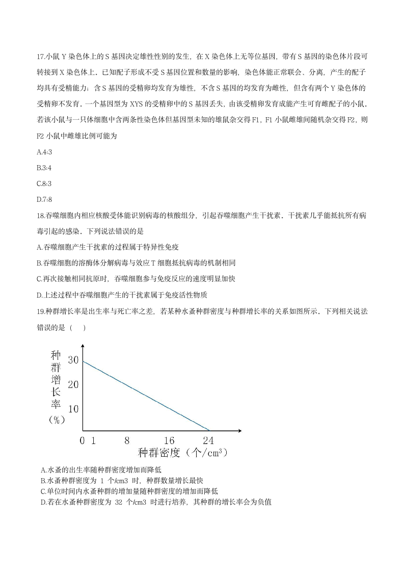 2021年山东卷生物高考真题第5页