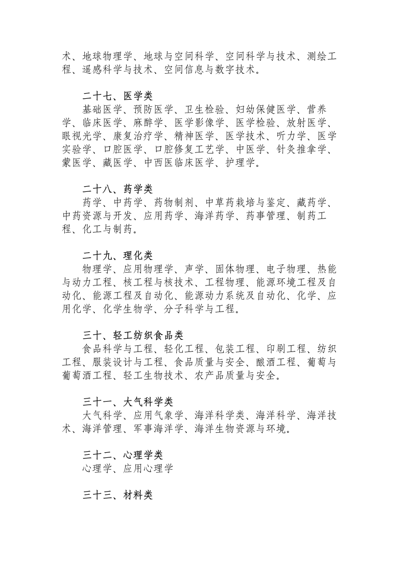 云南省公务员考试录用专业(学科)第7页