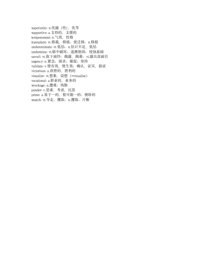 CET6核心单词第10页