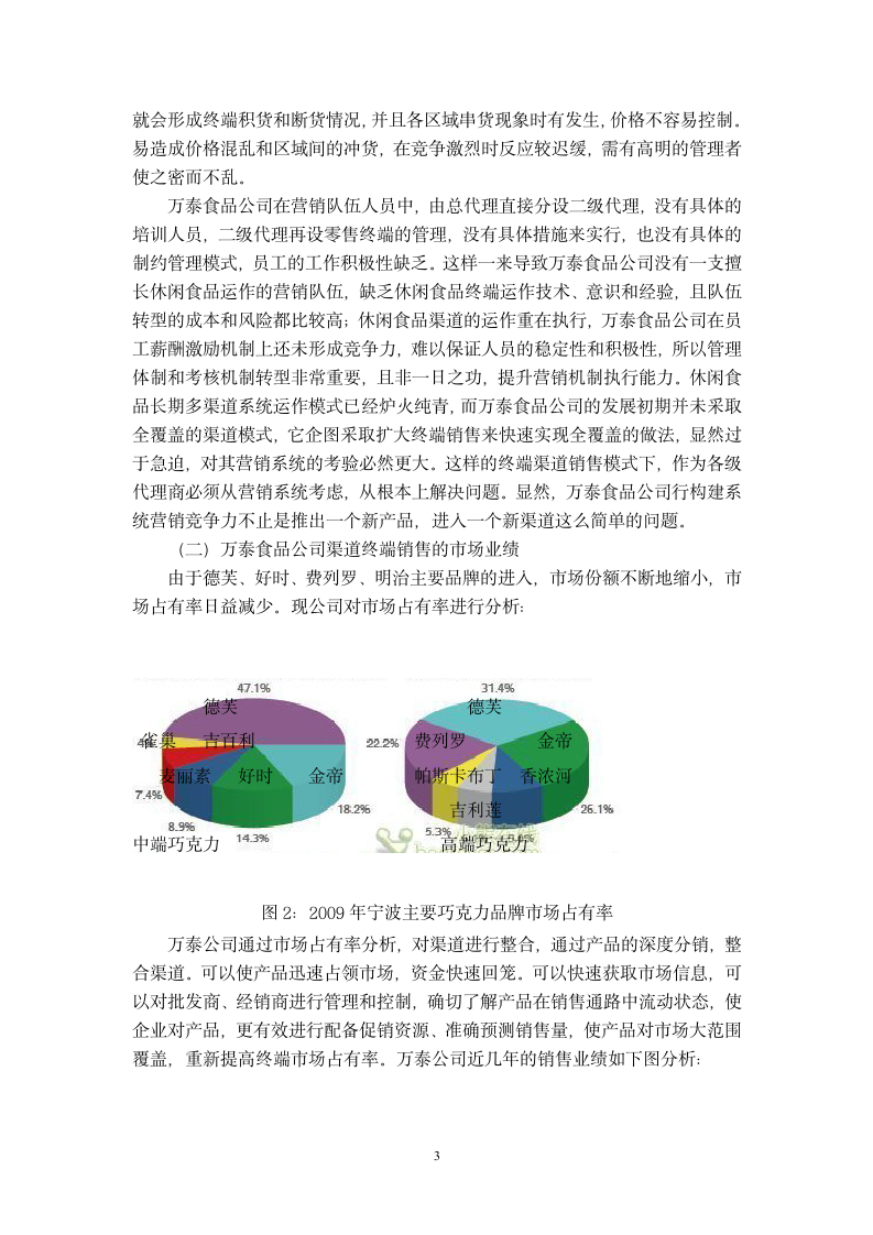 工商管理毕业论文 试析万泰食品公司渠道管理.doc第5页