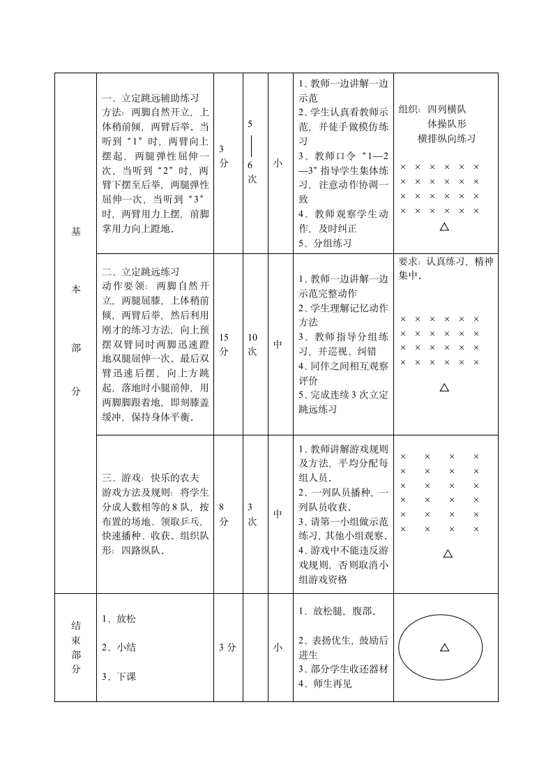 体育与健康人教四年级全一册跳跃：立定跳远与游戏 教案.doc第2页