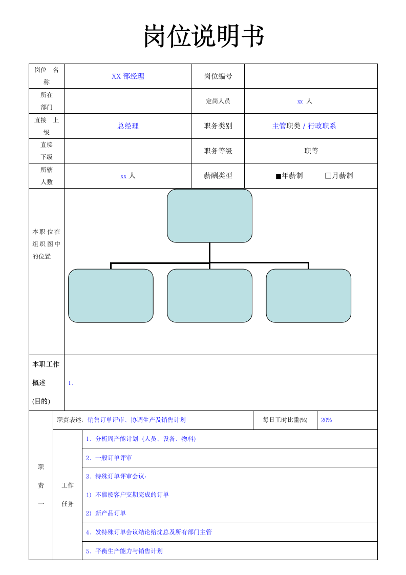 岗位说明书模板.doc第1页