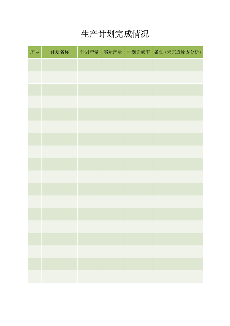 生产计划完成情况登记表.doc第2页